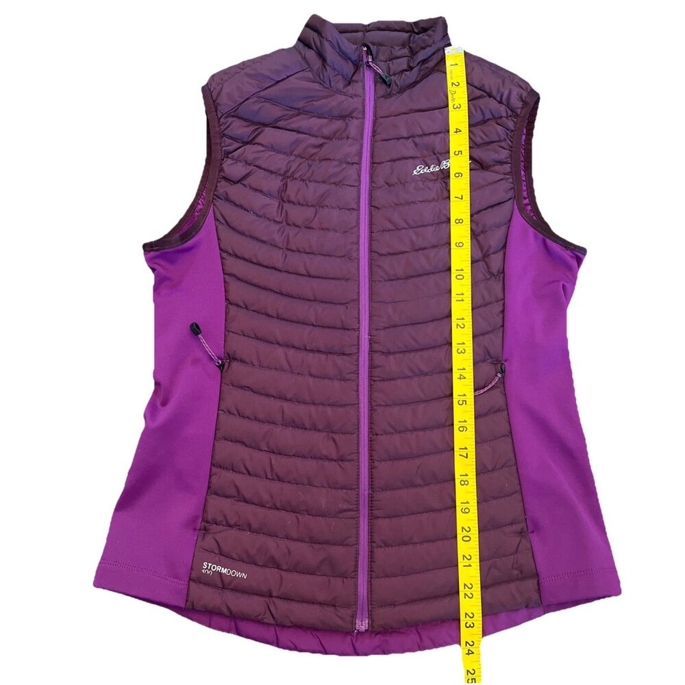 Eddie Bauer First Ascent Womens Size Small Down 800 Stormdown Purple Puffer Vest - Picture 9 of 9